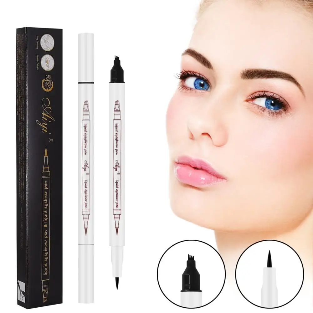 

makeup products eyebrow pencil private label waterproof and permanent cosmetic eyebrow pencil with oem logo, Brown