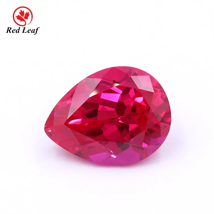 

Lab Grown Ruby Redleaf Jewelry wholesale price Loose gemstone pear cut 4*6mm~10*14mm top quality Lab Grown Ruby