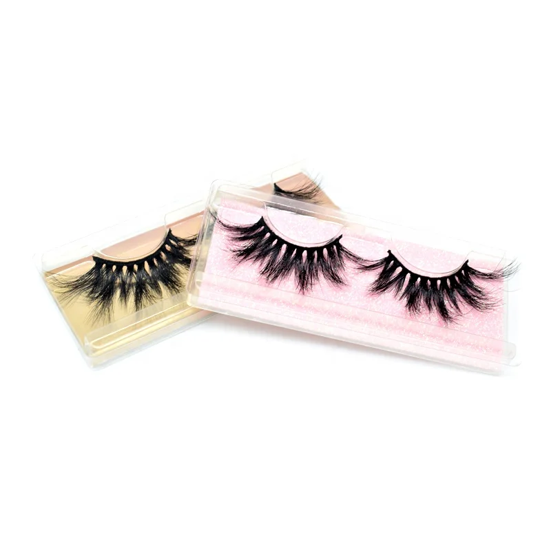 

New 2019 Trending Product Cruelty Free Super Long Dramatic 25mm 5d Mink Eyelashes With Free Glitter Packaging, Natural black