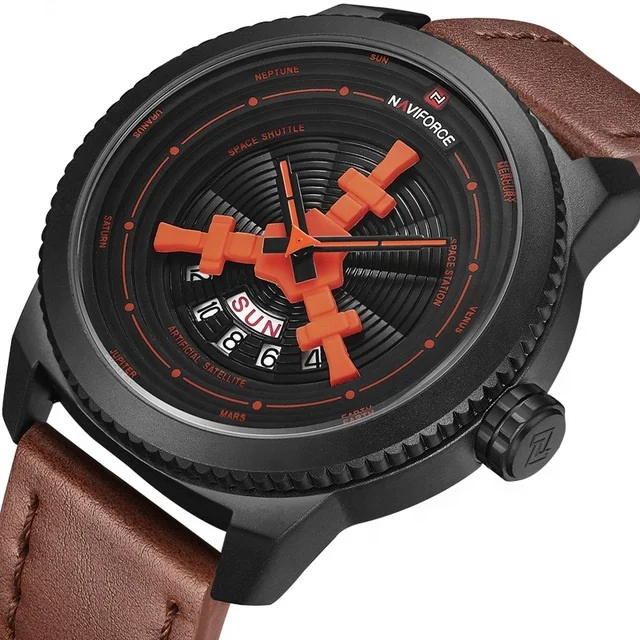 

NAVIFORCE Watch 9156 High Quality Military Leather Wristwatches Luxury Business Waterproof Watches Men Wrist Relogio Masculino, According to reality