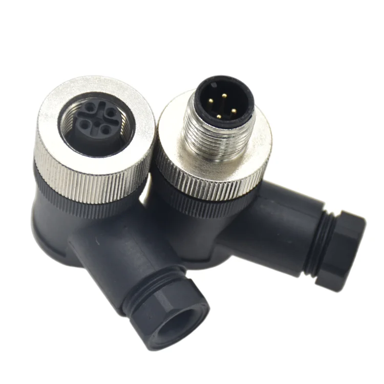 

Westsam IP67 Male connector plug Field Assembly A code 4pin right angle cable mount M12 connector