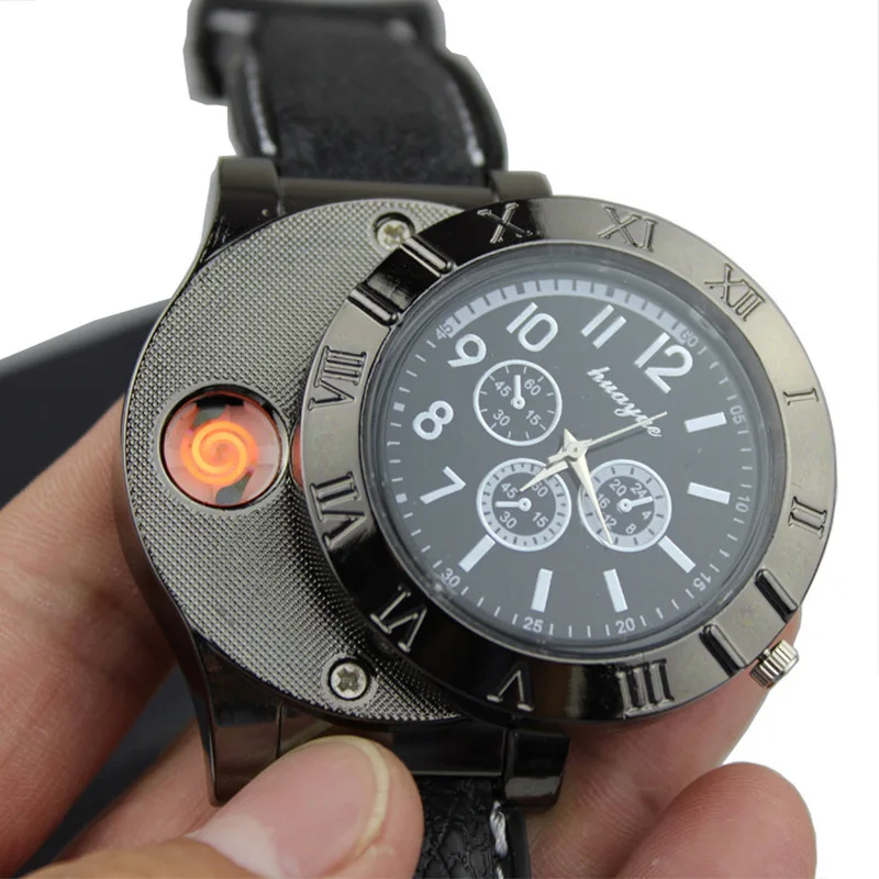 

Custom Electronic Usb Watch Lighter, Black,white,gold