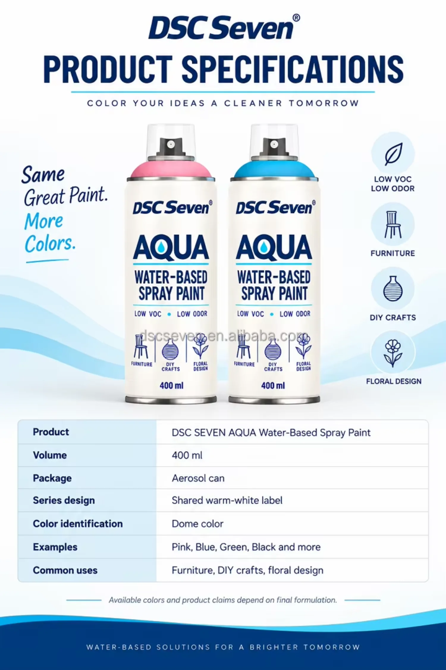 Premium Acrylic Water-Based Craft Spray Paint 400ml Indoor Low VOC Formula for Wood Terracotta Pots Glass Home Decor Upcycling Premium Acrylic Water-Based Craft Spray Paint 400ml Indoor Low VOC Formula for Wood Terracotta Pots Glass Home Decor Upcycling