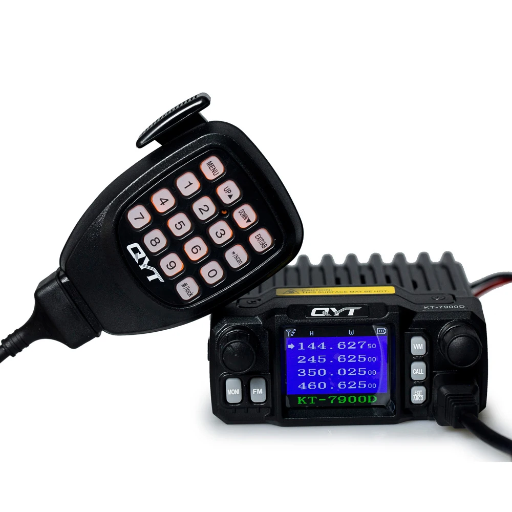 

QYT KT-7900D 25W Quad Band 200 Channels Mobile walkie talkie Car Mounted Vehicle Radio Free Programming Cable