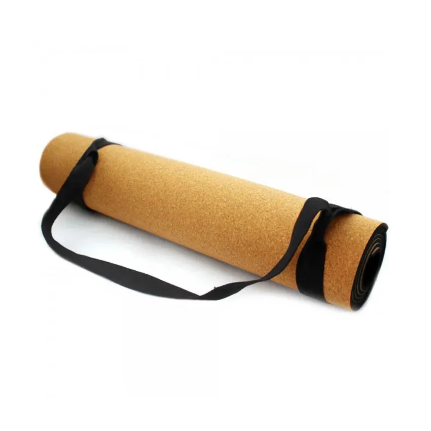 

anti fatigue private label double layer light weight washable tpe eco friendly cork rubber yoga mat with image