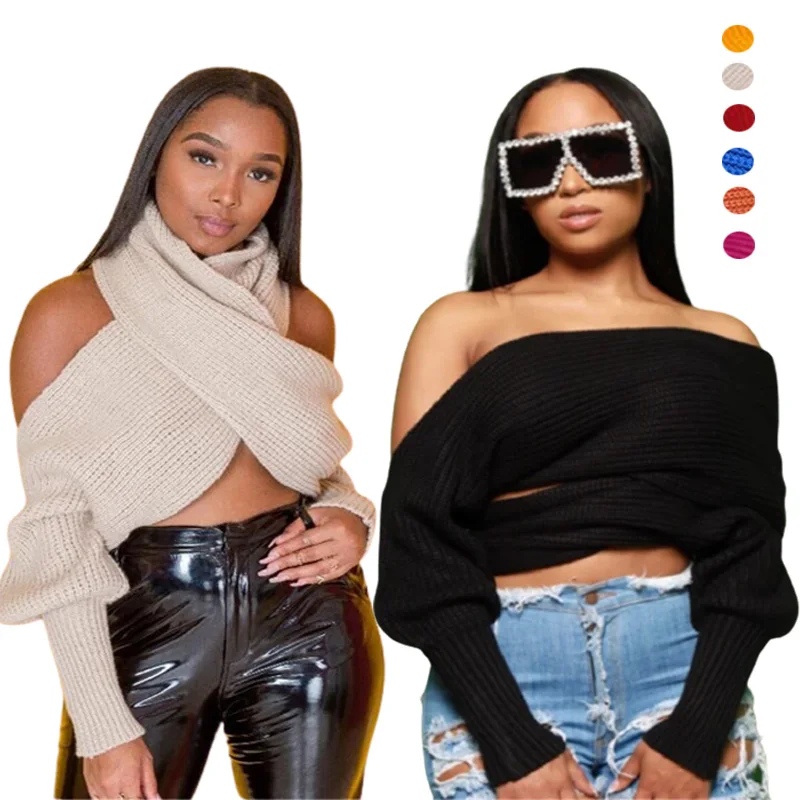 

Wholesale Fashion Fall Winter Tops Plus Size Neck Loose Plus Velvet Sweater Women, As picture