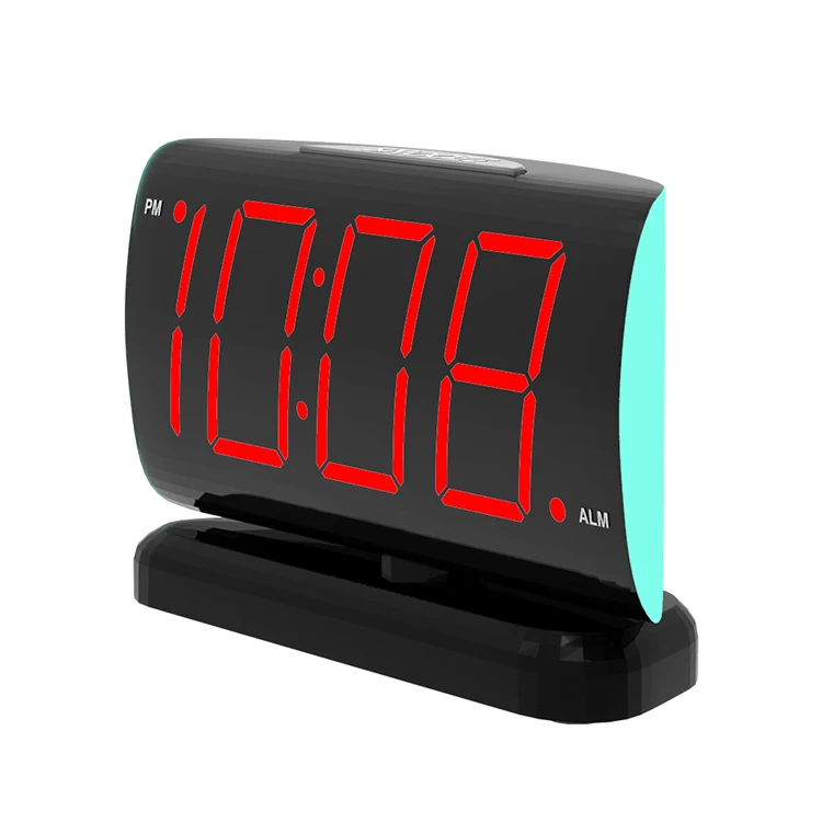 

China Factory Made High-End Display The Time With Rotating Base watch digital alarm clock