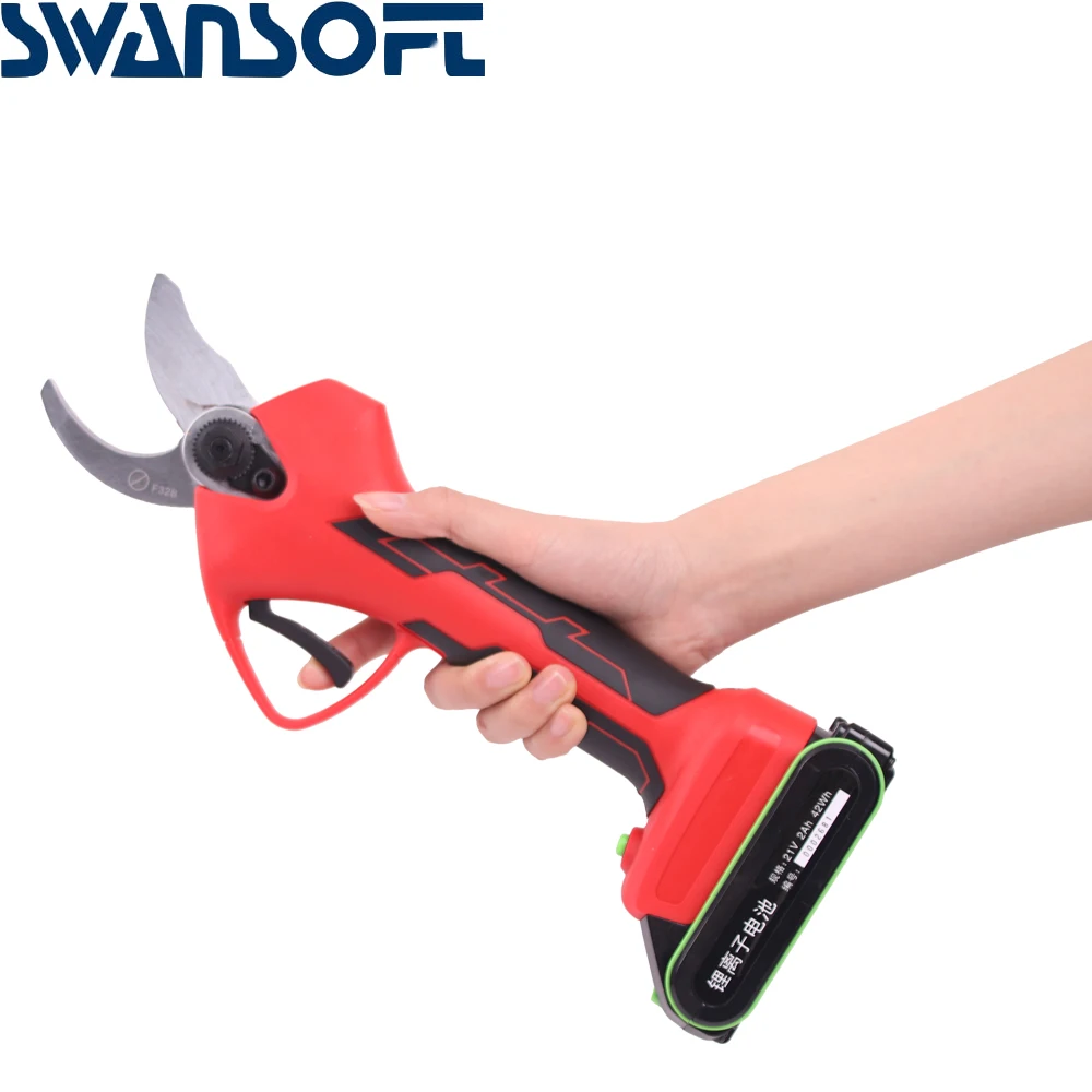 

Cordless Pruner Electric Pruning Shear with 9000mAh Lithium-ion Battery Efficient Fruit Tree Bonsai Pruning Branches Cutter, Red