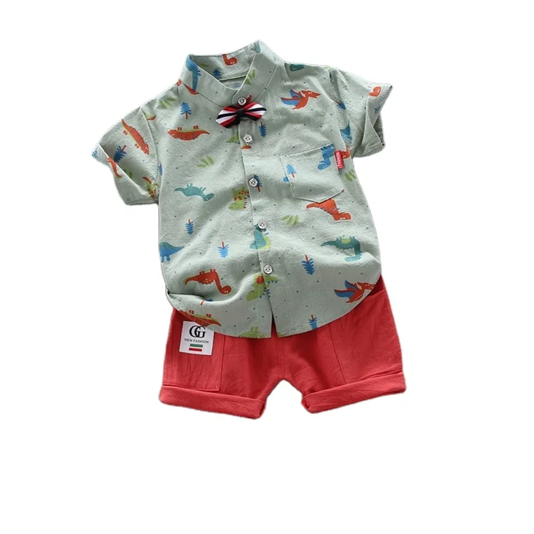 

Wholesale High Quality Short Sleeve Outfit Set Boys Clothing
