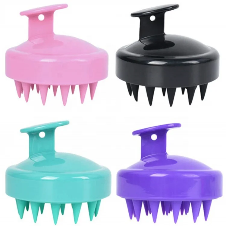 

Wholesale Soft Silicone Scalp Massager Wet & Dry Hair Scalp Brush Colorful Shampoo Washing Comb For Hair Growth