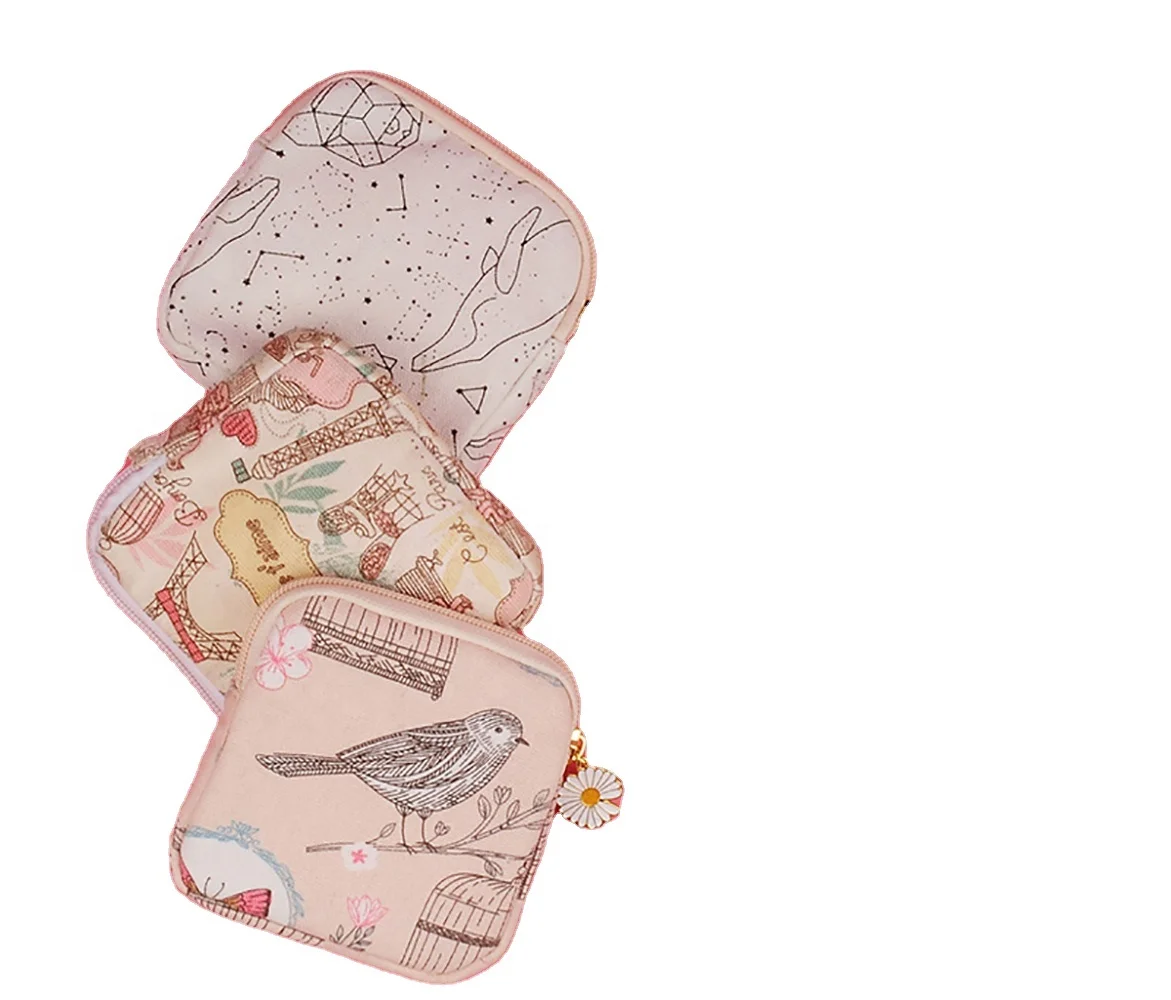

Women Girl Sanitary Pad Organizer Purse Napkin Towel Storage Bags Cosmetic Pouch Case Sanitary Napkin Bag