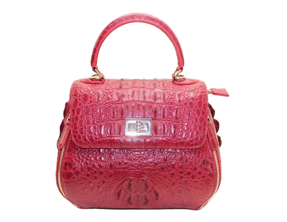

Unique Style High Quality cute tote bags Zip Around Crocodile Leather Handbags for Women