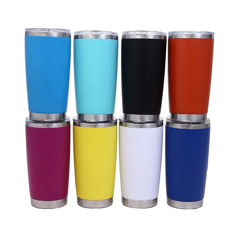 

drinkware 20 30 oz with lid stainless steel coffee wine travel insulated metal tumbler cups in bulk mugs, Blue, red, black, white