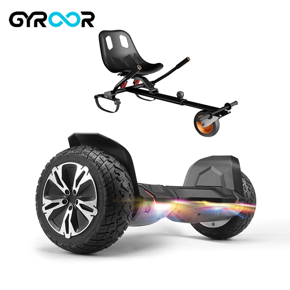 

2021 Wholesale Hoverkart Hoverboard Self Balancing Scooter Sports Three Wheel Hoverkart Smart Go Kart free shipping, Black/red/white/blue