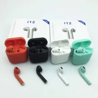 

I12 TWS 2019 New Colorful HD Voice Bt5.0 Hands Free Ear Stereo Earphone Sport tws i12 for iPhone for smart phones