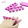 100 PCS Pedicure Toe Separators Bulk Nail Art Finger Separators Soft Foam Toe Stretcher for Toes & Finger