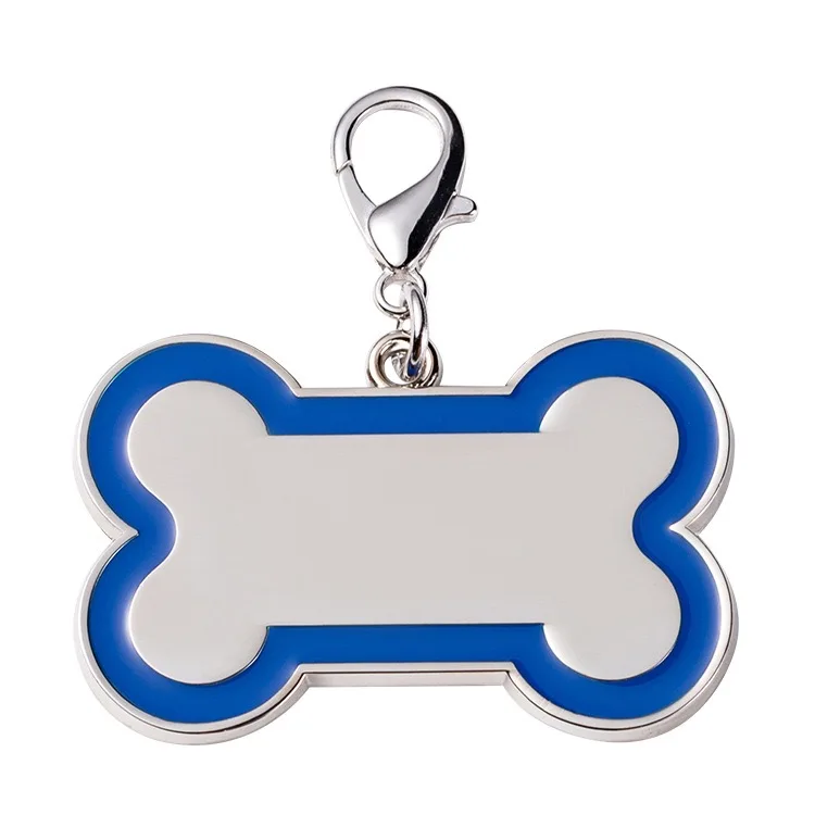

Professional Made Personalized Collar Dog ID Tag, Bone Shaped Pet Tag For Pet Laser engraving, As shown