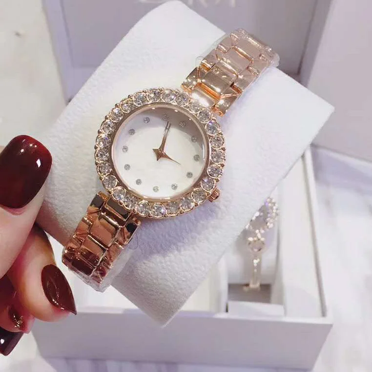 

Aimgal fine jewelry tarnish free luxury moissanite bracelets fully diamond lady quartz watch sets