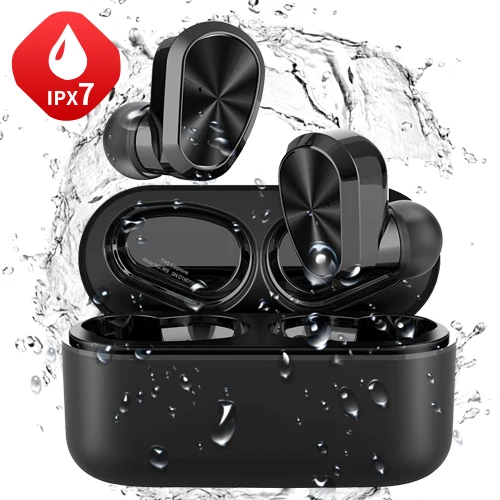 

IPX7 Waterproof Ture TWS Earbuds Wireless Sport Earphone Bluetooth 5.0 Headphone 8 Hour Mini In-Ear Music Microphone Deep Bass