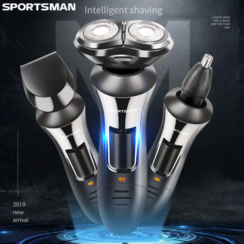 
New Design SPORTSMAN 536 Multi-functional 3-in-1 Men Hair Trimmer Electric Shaver 