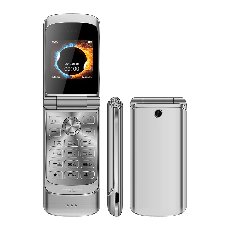 

ULCOOL V9 Metal Body Dual SIM Card Dual Standby Unlocked 2G GSM Unlocked mall Size Flip Phone with Call Recording