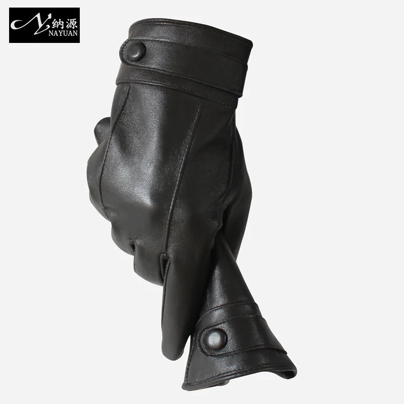 
Winter warm men touch screen riding windproof leather gloves 