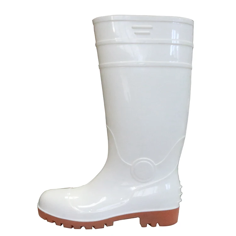 White Food Industry Non Slip Oil Acid Alkali Resistant Steel Toe Puncture  Resistant Glitter Pvc Safety Rain Boots - Buy Pvc Work Boots Men,Oil Acid  Resistant Anti Slip Steel Toe Cap Puncture