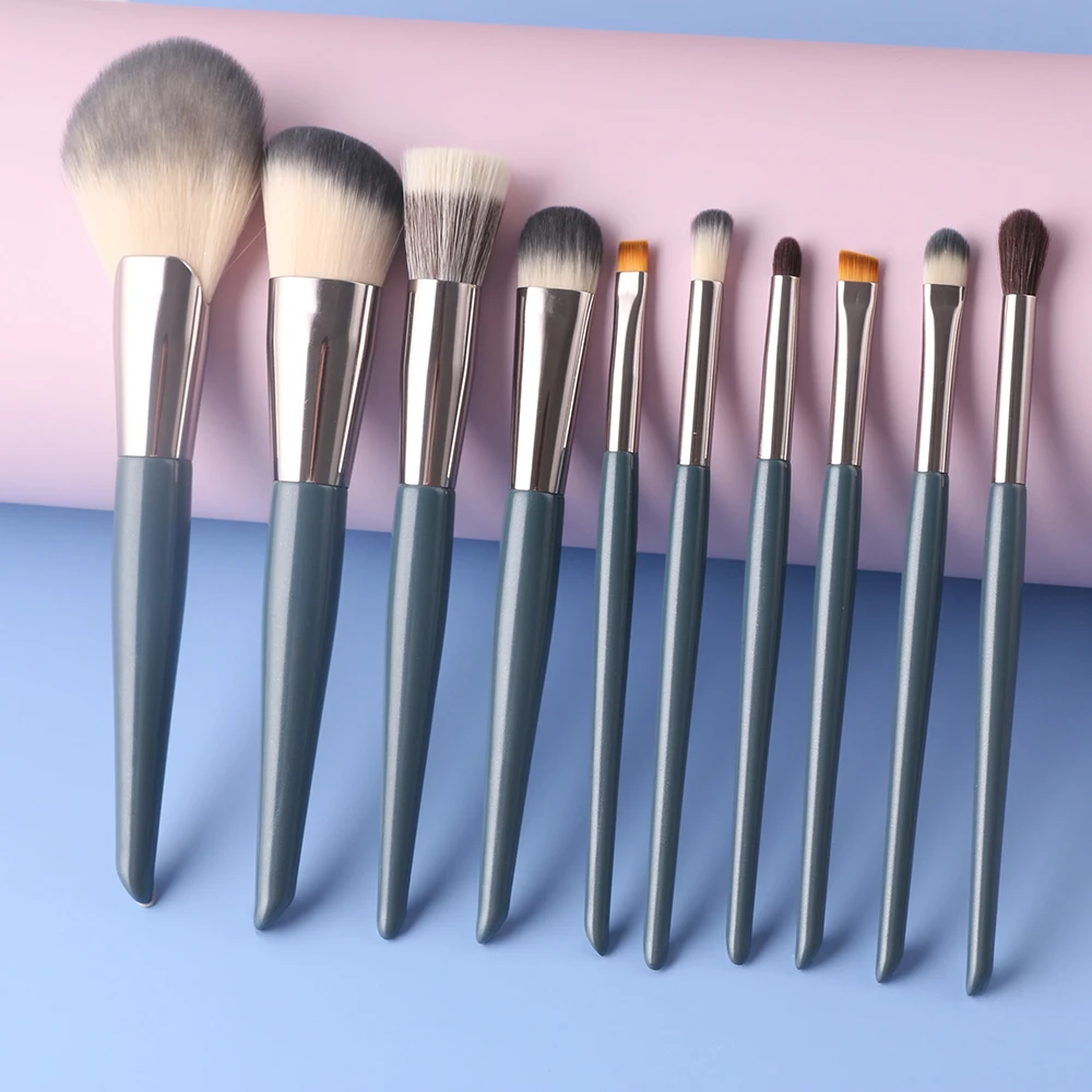 

BEILI 10pcs Nnew Arriving Blue Handle Synthetic Hair Powder Foundation Eyeshadow Eye Shade Buy Makeup Brushes Set Wholesale