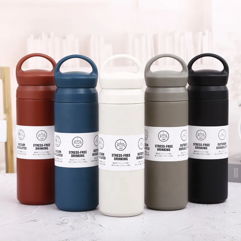 

New Product 2021 380/500ml Vacuum Flask Stainless Steel 304 Thermal Cup Water Bottle Thermos Tumbler Cups in Bulk, 5 color