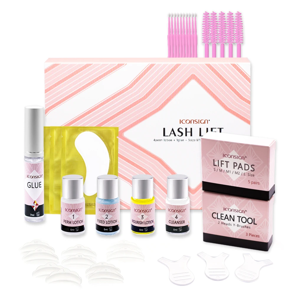 

ICONSIGN Lash Lift Kit with eyelash tools eyelash glue and silicon rods eyelash perming kit