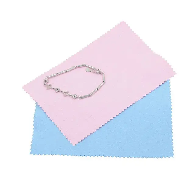 

Custom silver logo offset printed Jewelry microfiber Polishing Cleaning Cloth Wholesale
