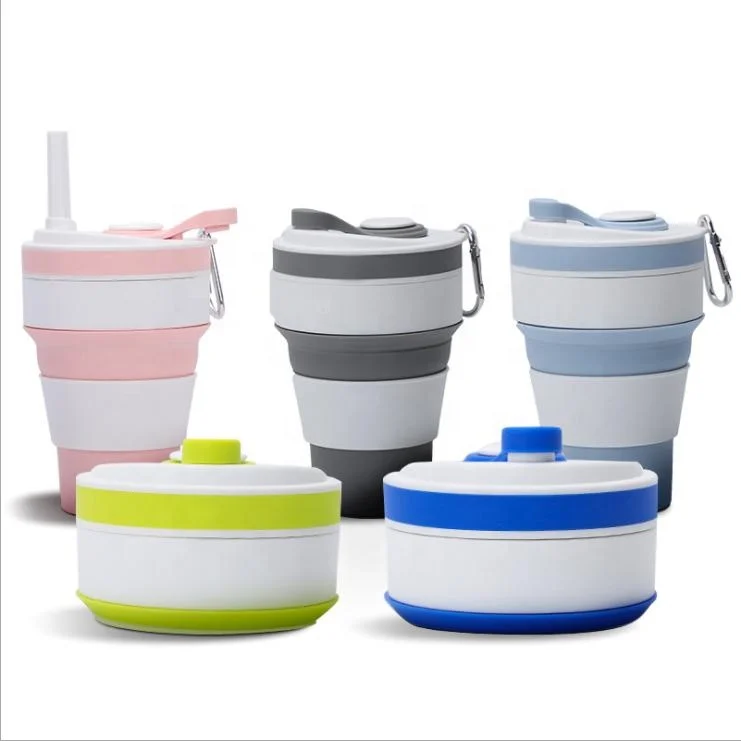 

Manufacturers wholesale new silica gel folding cup telescopic water cup travel cup, Customized color