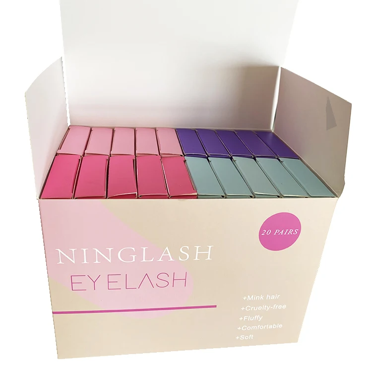 

Wholesale Mink Eyelashes Soft False Eyelashes With Box 25mm 3D Mink Eyelashes Real Siberian Dramatic Mink Lashes, Real black