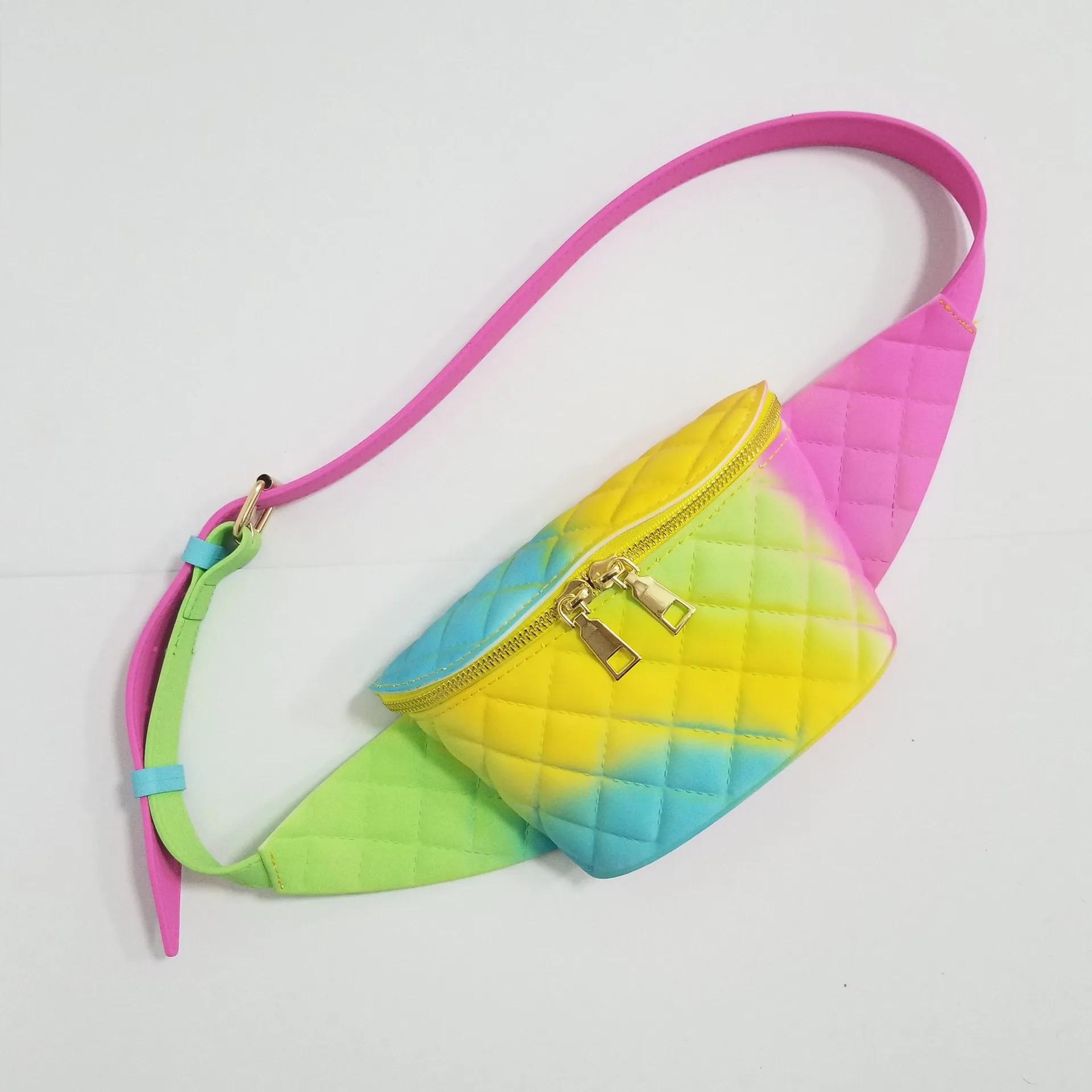 

Custom colorful Pvc Fanny Pack waterproof New Fashion Jelly Pvc Fanny Pack women fashion ladies Jelly Waist belt Bags crossbody