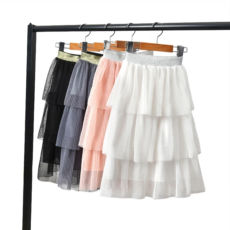 

Girls Skirt Age For 2-12 Yrs Little Girls Beach Clothes Lace Tulle Ruffle Vintage Skirts White Black Party Dance Skirts, 6212099