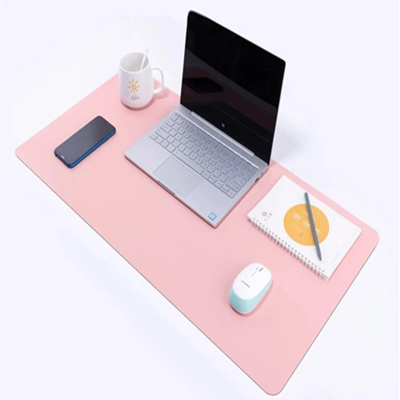 

Large Double-side Portable Mouse Pad PU Leather Laptop Pad Table Protector Table Mat, Customized color