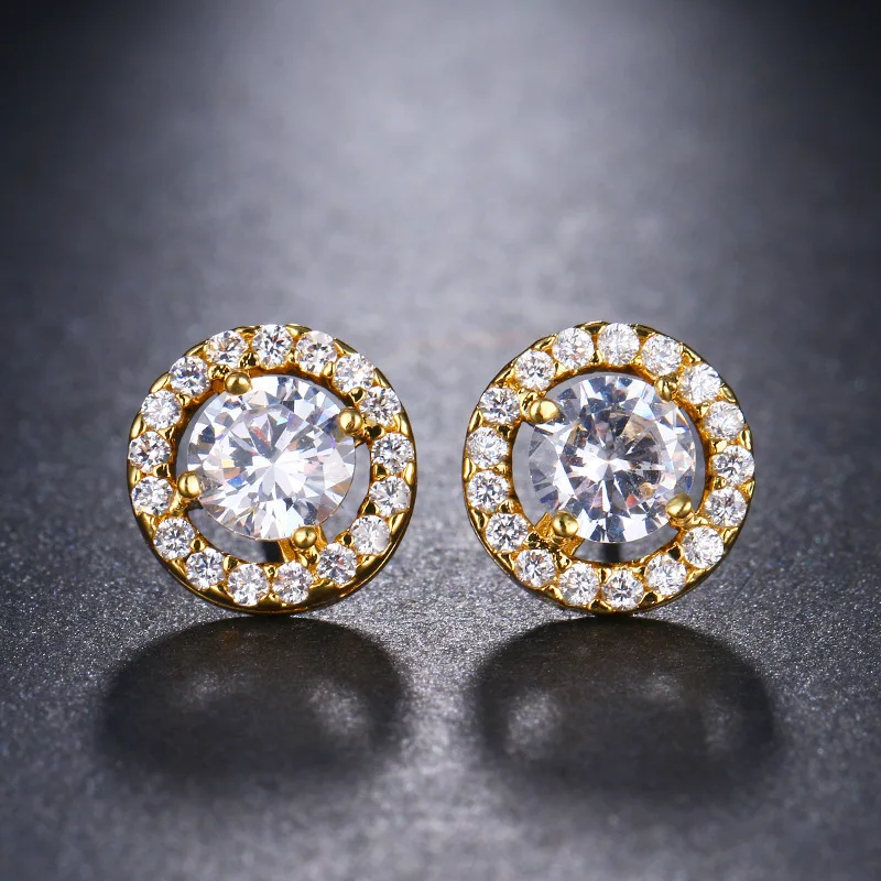 

Hot Sale simple new gold silver small round stud earring neclaces women jewelry