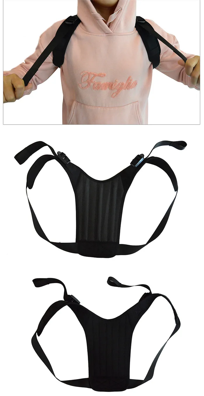 Adjustable Upper Back Correction Brace Shoulder Straightener for Posture Improvement