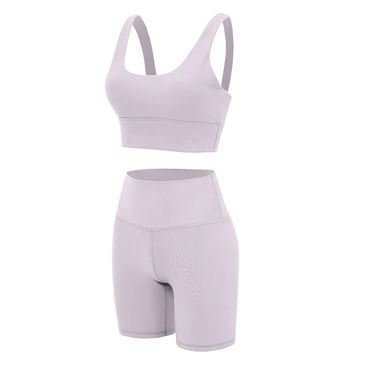 

Spring 2021 women ladies high waist yoga set seamless bra