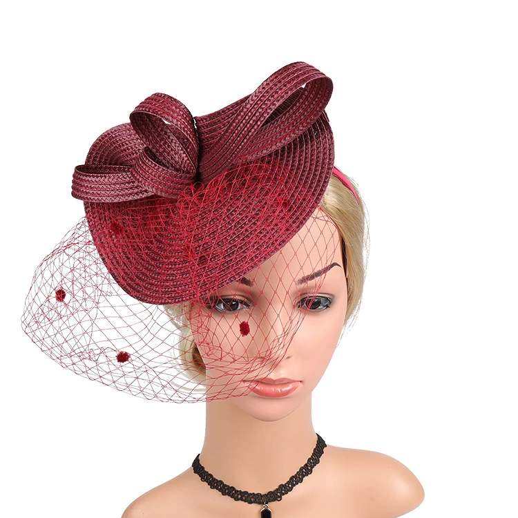 

New Celebration Fascinators Hats Fashion Straw Church Hat Wedding Hair Accessories Sun Hat for Women