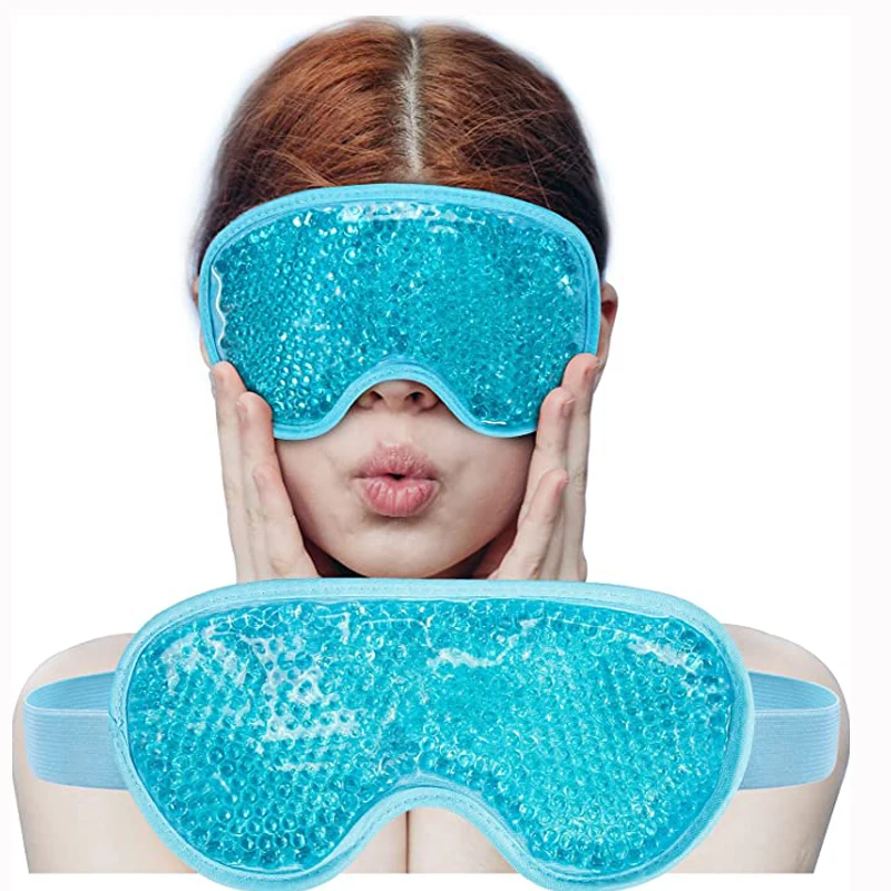 

Cooling Ice Gel Eye Mask Reusable Eye Masks Sleeping Mask with Plush Backing for Headache Puffiness Migraine Stress Relief