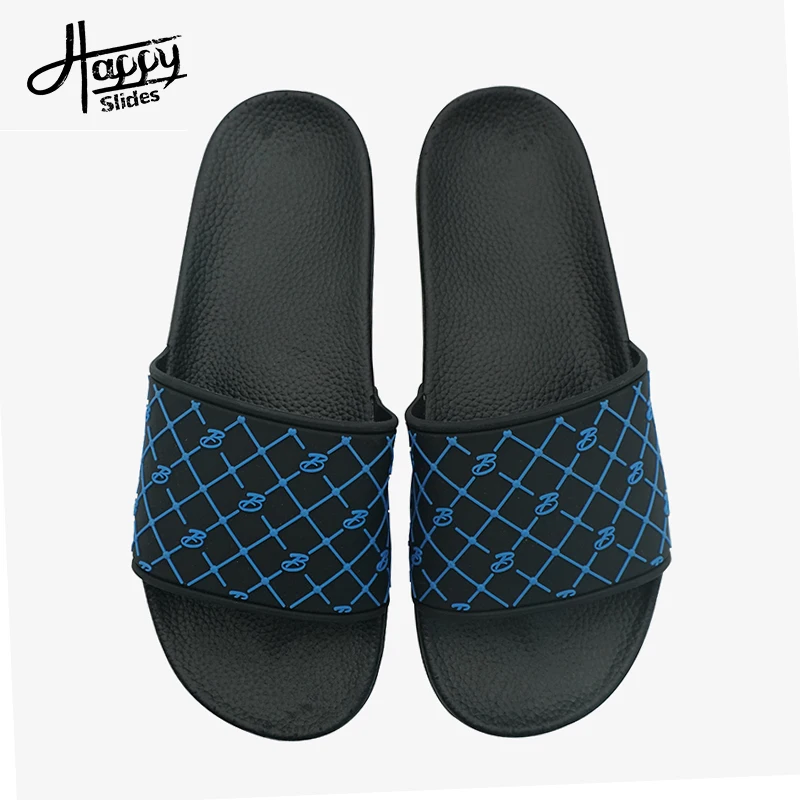 

Happyslides wholesale trendy designer custom comfortable plain sport mens slippers