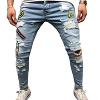 

Men's ripped jeans for foreign trade new men's skinny jeans