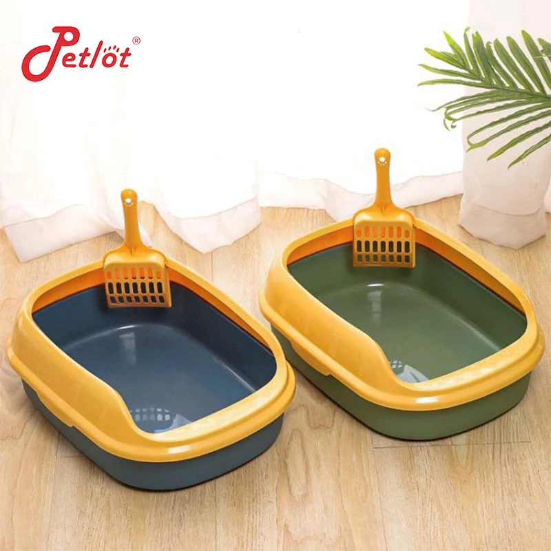 

Factory Wholesale Anti-Cracking Cat Litter Box Cat Litter Box, Green/blue