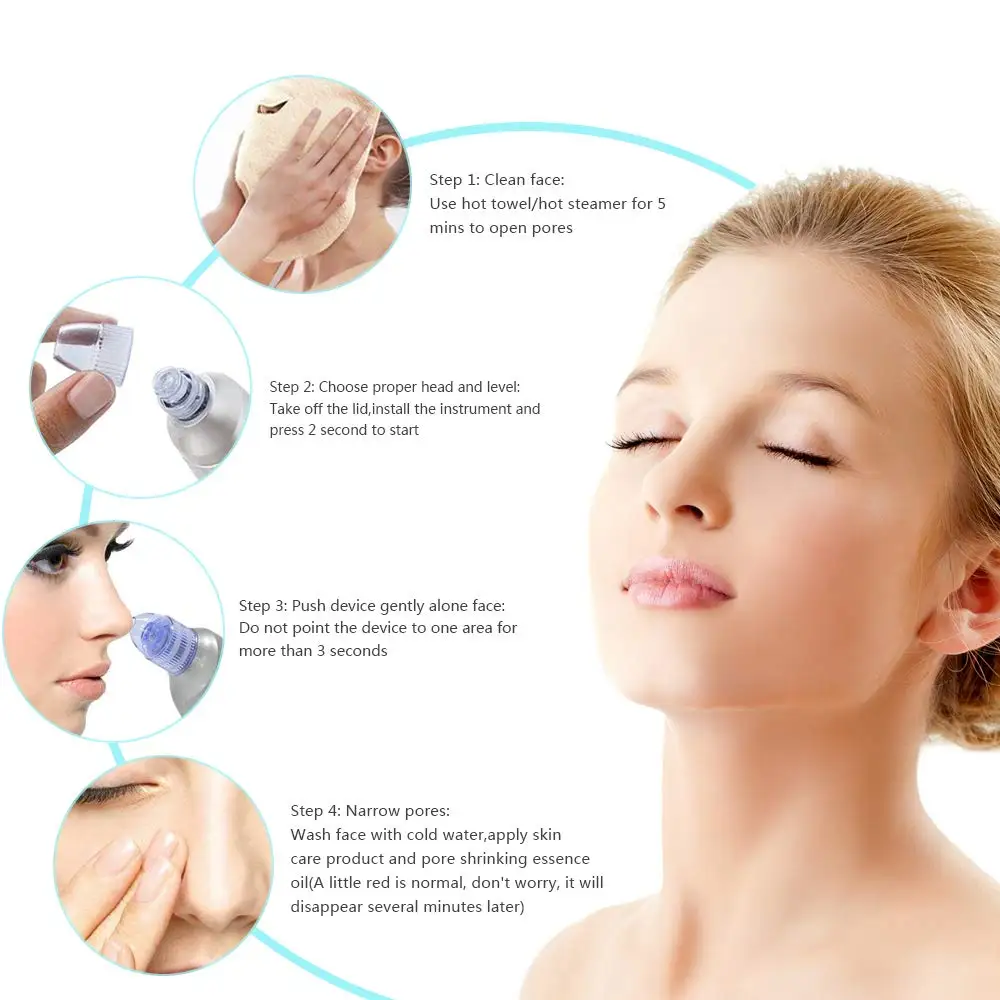 
Bestope Electronic Skin Care Vacuum Cleaner Blackhead Remover Kit 