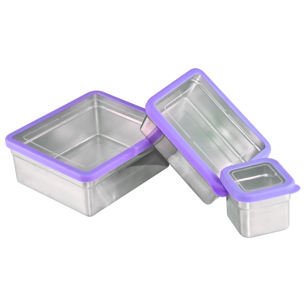 
Wholesale custom eco friendly storage set metal food container lunchbox bento stainless steel lunch box 