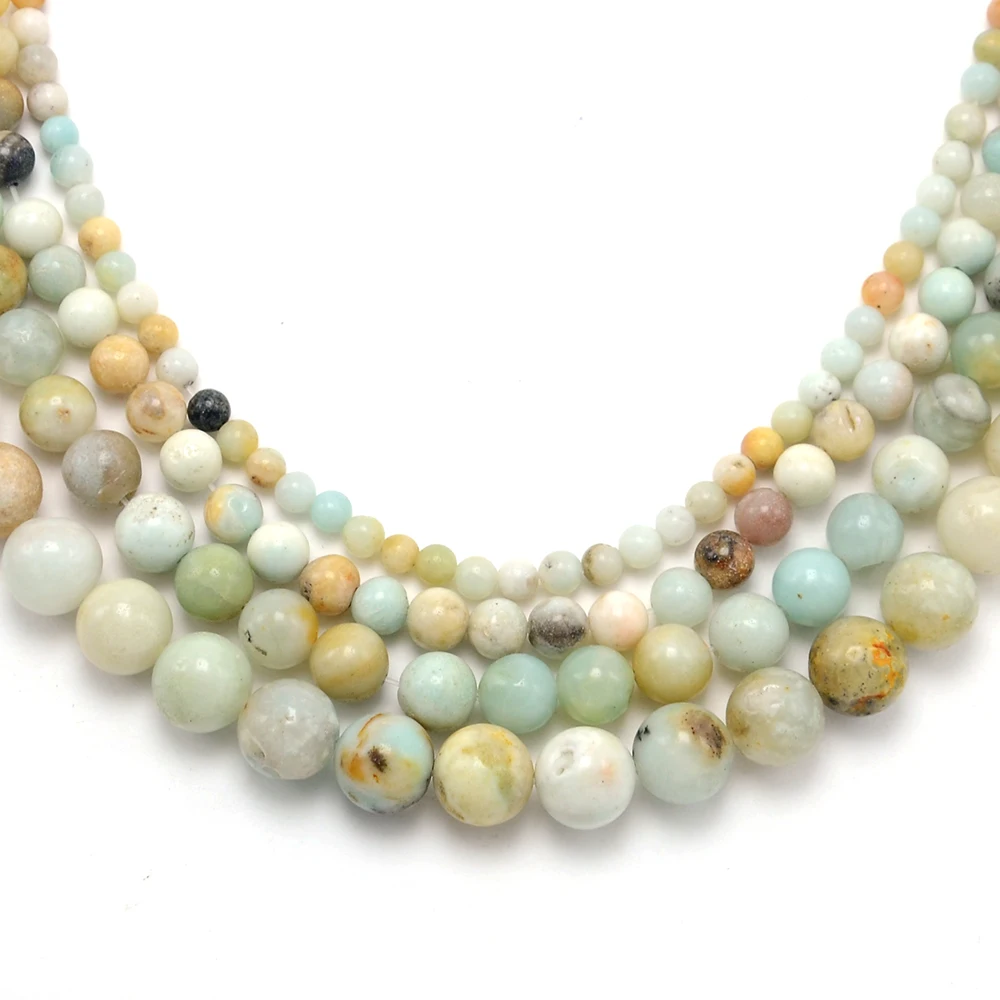 

High Quality 4mm 6mm 8mm 10mm Amazonite Round Jewelry Beads for DIY Jewelry Making