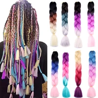 

Hot selling Ombre Jumbo Braiding Hair African Crochet Braids Hair 24 inch 100g Wholesale Price synthetic braiding hair