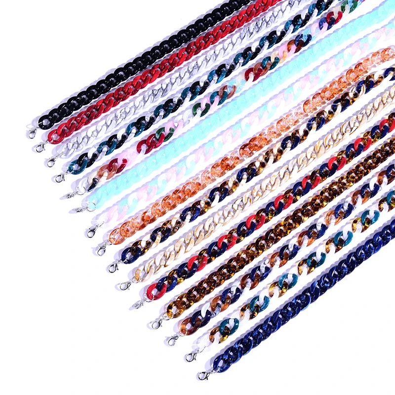 

Wholesale Price Fashion Reading Glasses Chain Accessories for Women Men Eyeglasses Holder Lanyard Big Acrylic Sunglasses Chain