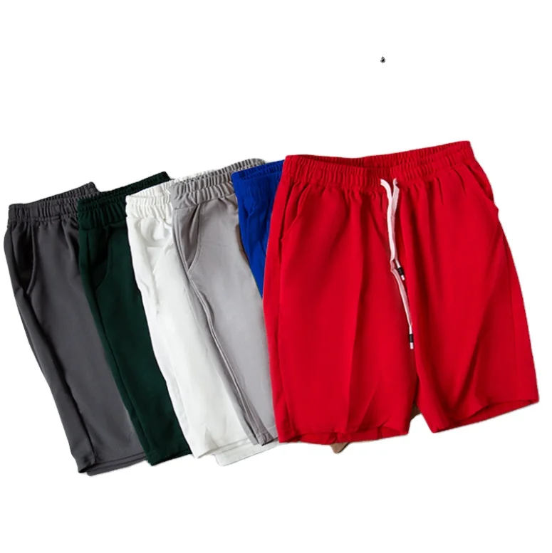 

2021 Leisure 60% Cotton 40% Polyester Sports Training Custom Logo Rope Adjustable Men's Shorts, Black,white,wine red and so on